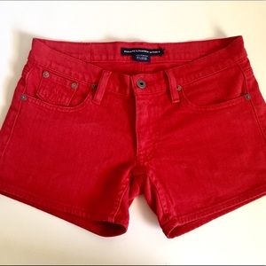 Ralph Lauren red jean shorts